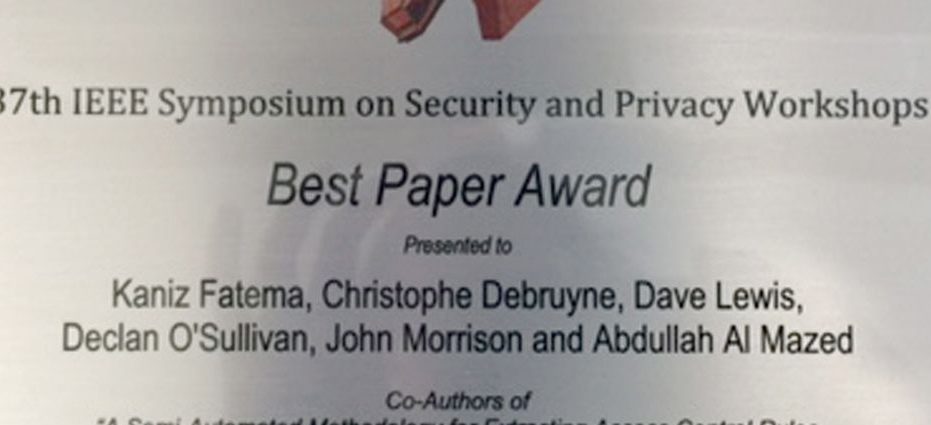 ADAPT Researchers Win Best Paper Award on Data Protection