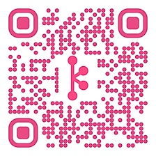 pink QR code that brings you to a download of the neureka app