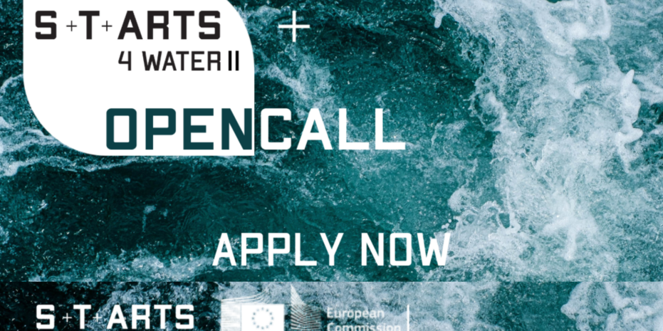 Announcement for Starts 4 Water II Open Call. Apply now. 20 residenceies. 40K € budget each. Deadline: June 26, 2024